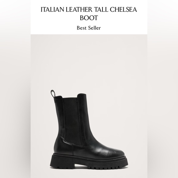 BANANA REPUBLIC ITALIAN LEATHER TALL CHELSEA BOOT - Picture 3 of 15